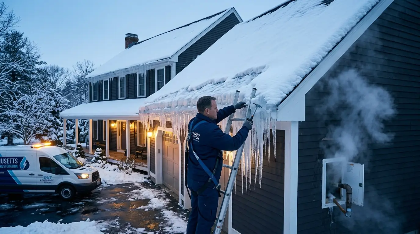 Basement cleanup after a water or sewage backup — water damage restoration in Massachusetts