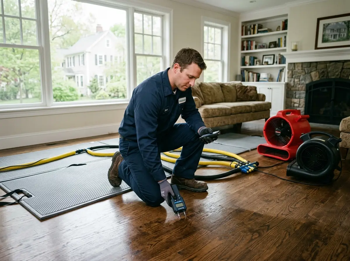 Basement cleanup after a water or sewage backup — water damage restoration in Massachusetts