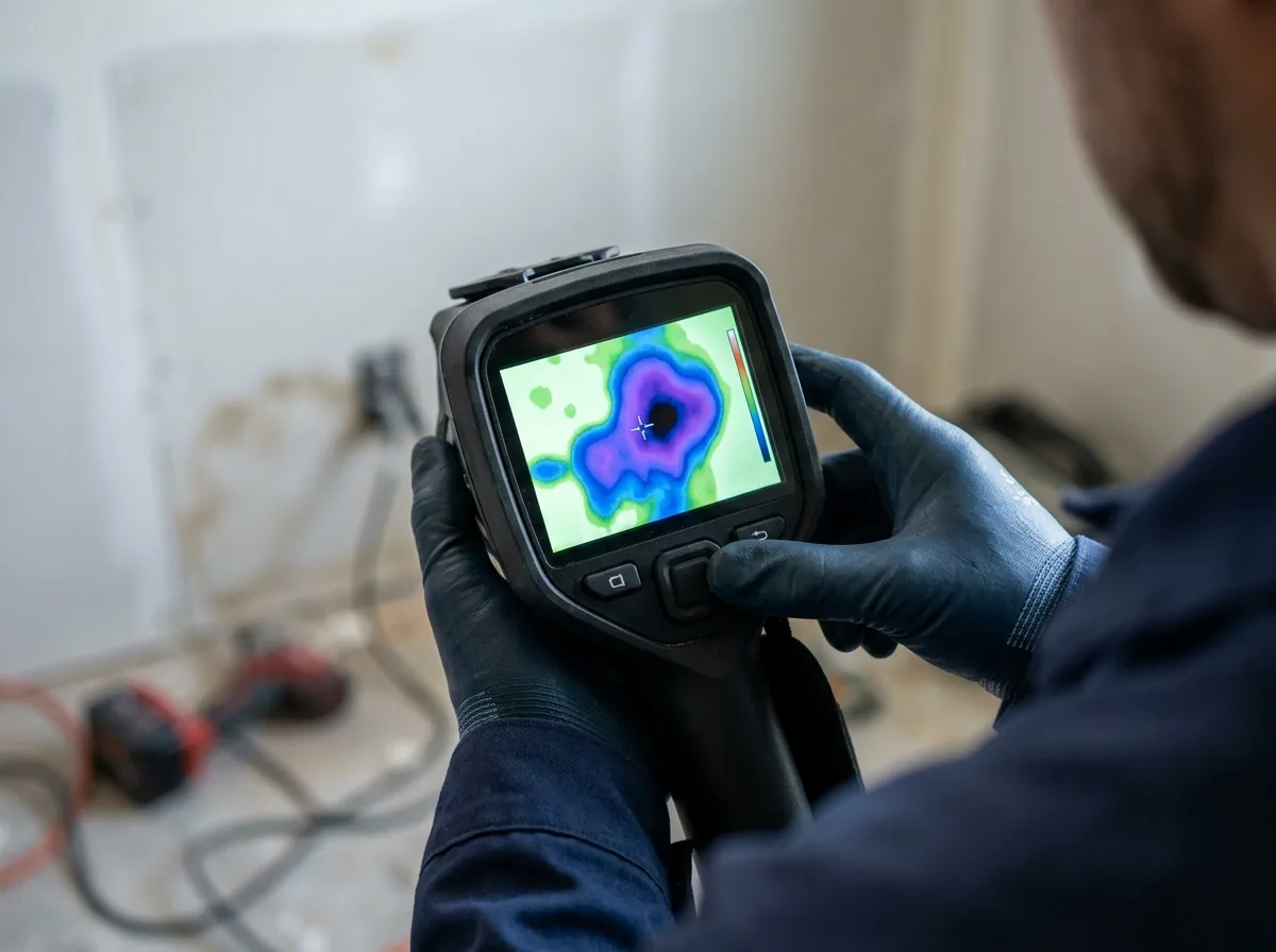 Flooded interior of a Massachusetts property with standing water across the floor — water damage restoration in Massachusetts
