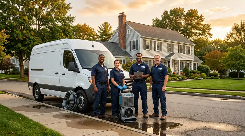 Basement cleanup after a water or sewage backup — water damage restoration in Massachusetts