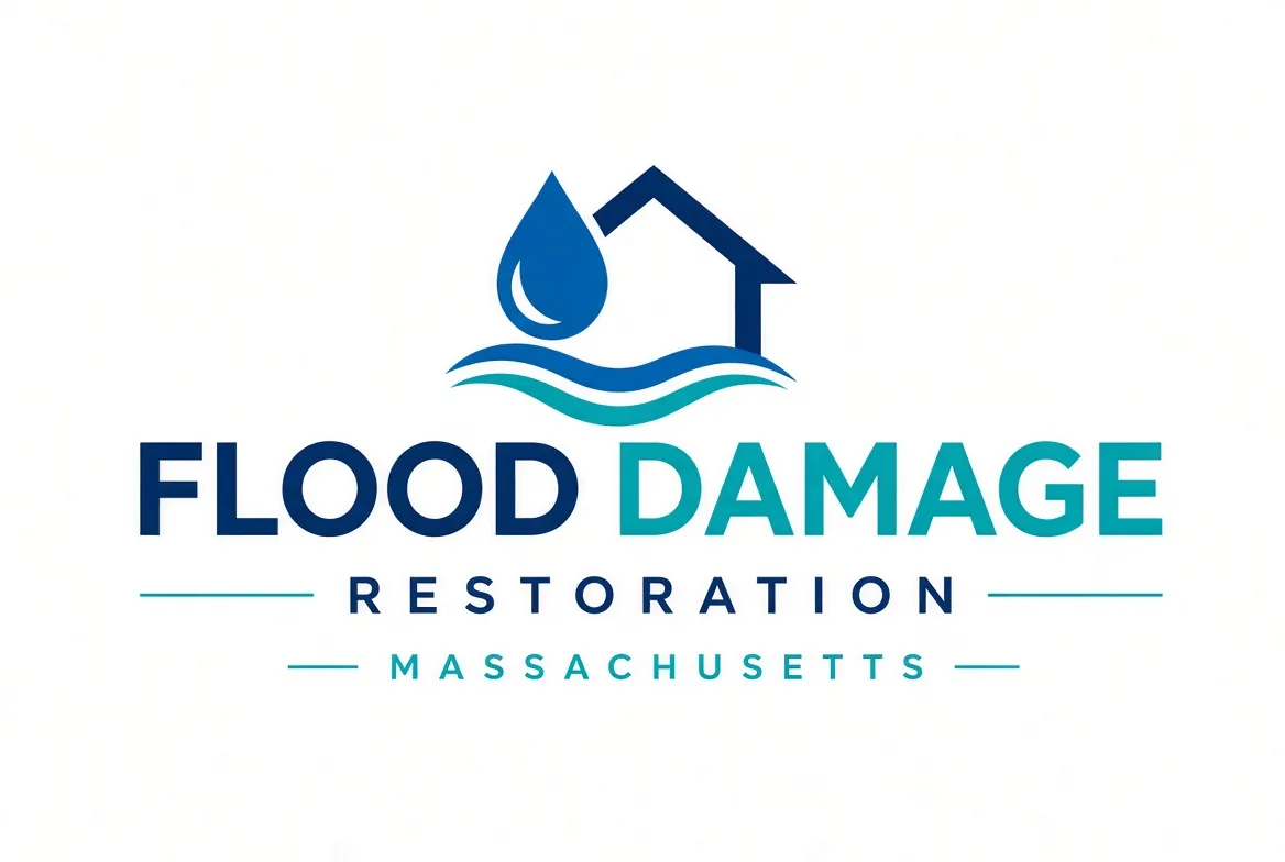 Flooded interior of a Massachusetts property with standing water across the floor — water damage restoration in Massachusetts